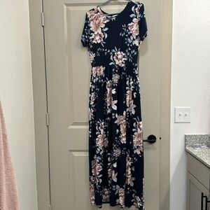 Long floral maxi dress